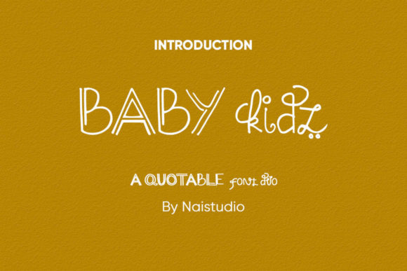 Baby Kidz: A Cheerful Display Font for Publishing