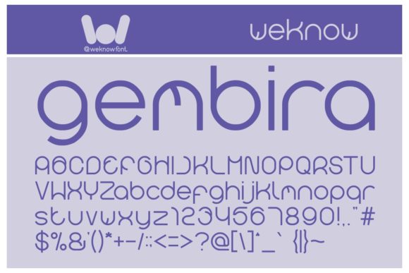 Gembira: A Round Lettered Display Font for Editorial Design