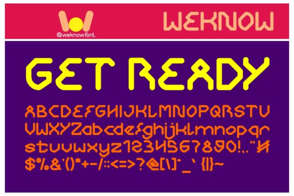Get Ready: A Futuristic Display Font for Digital Creators