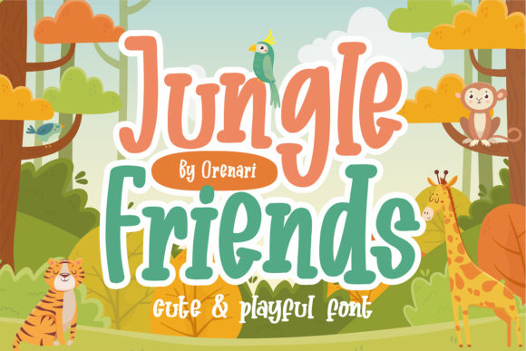 Jungle Friends: A Friendly Display Font for Web Design
