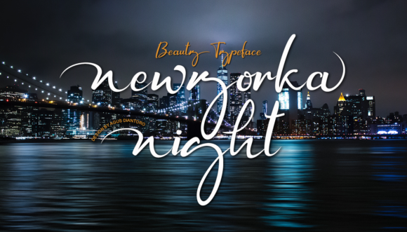 Newyorka Night: A Polished Display Font for Small Business Branding