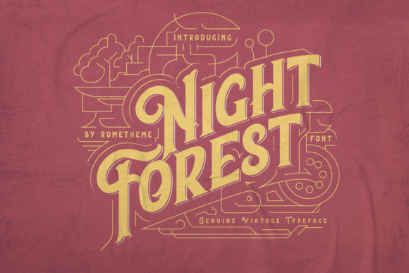 Night Forest: A Vintage Display Font for Campaigns