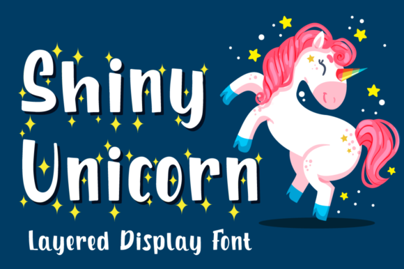 Shiny Unicorn: A Playful Display Font for Editorial Design