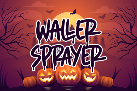 Waller Sprayer: A Spooky Display Font for Editorial Projects